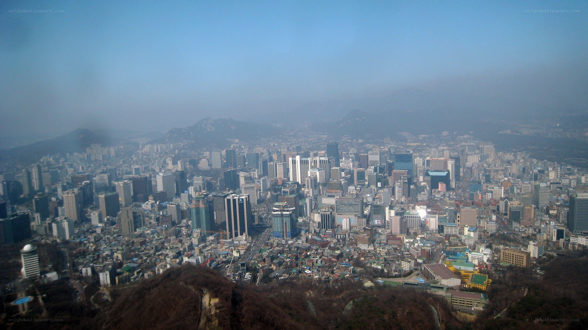 Seoul cityscape from Namsan Tower