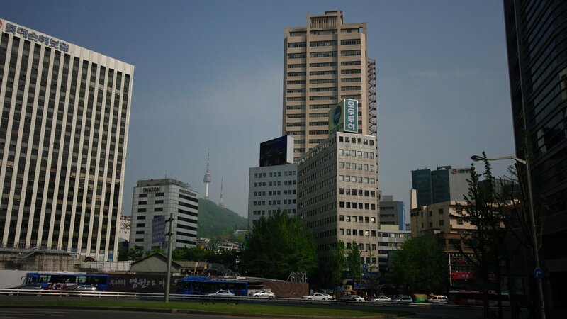 Seoul cityscape with N Seoul Tower