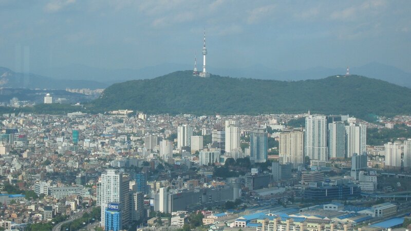 Seoul cityscape with N Seoul Tower