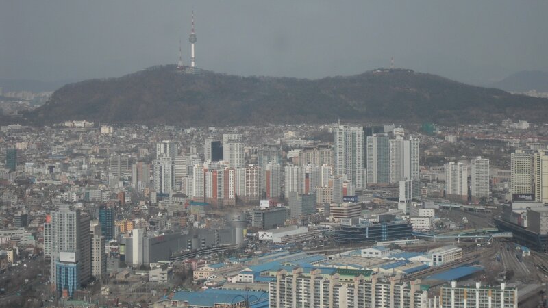 Seoul cityscape with N Seoul Tower