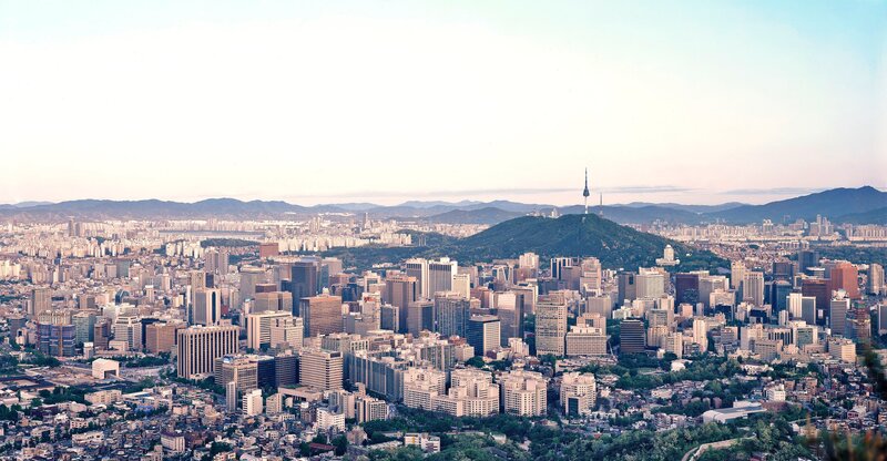 Seoul cityscape with Namsan Tower