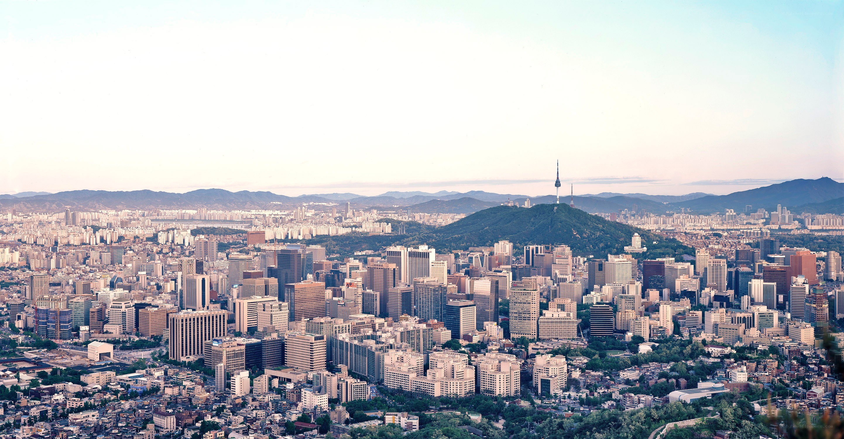 Seoul cityscape with Namsan Tower