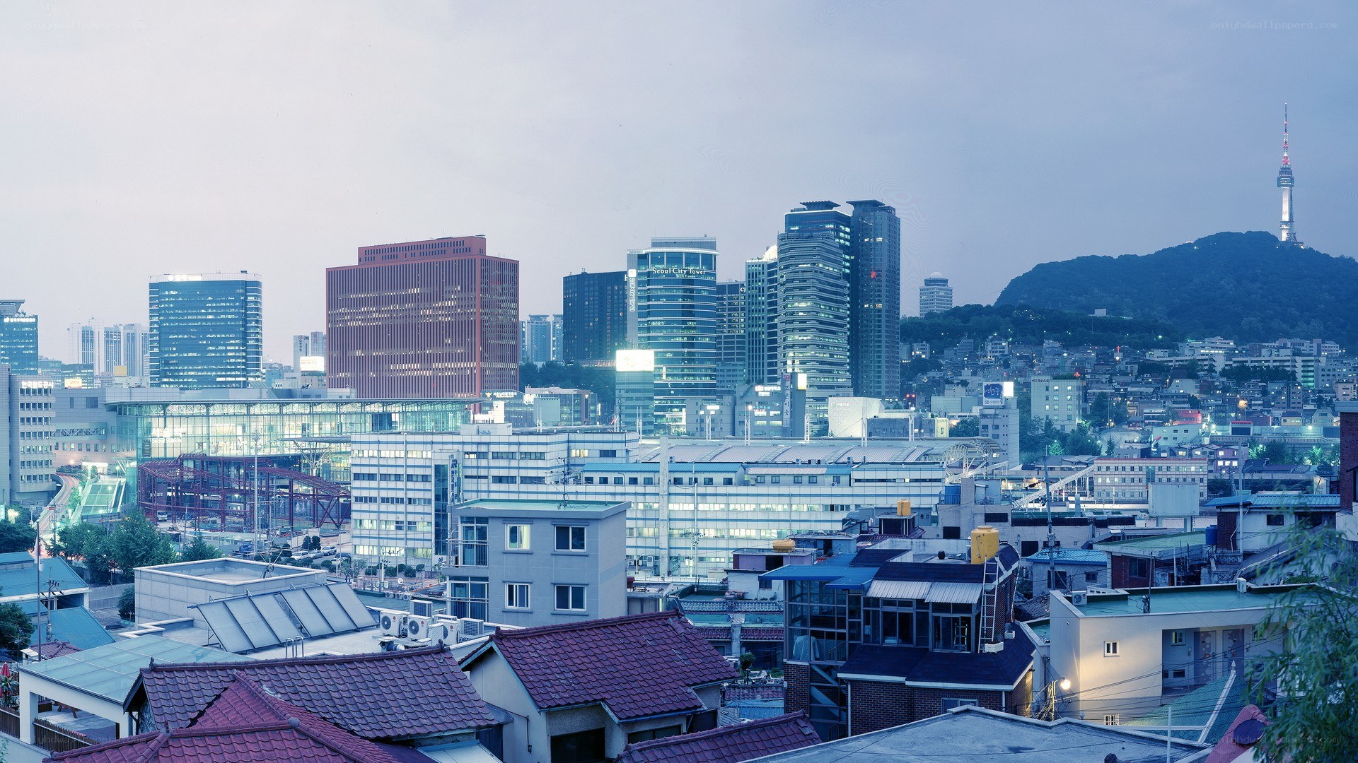 Seoul skyline at dusk