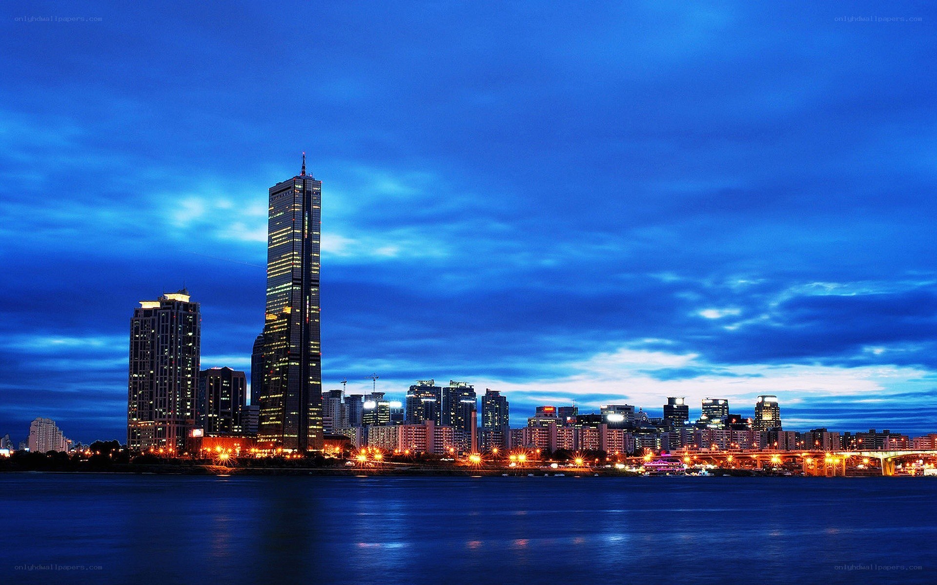 Seoul skyline at dusk