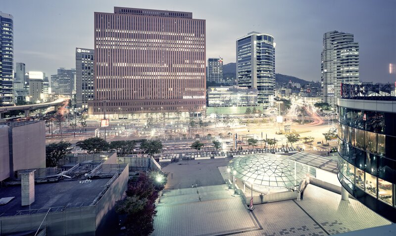 Seoul Square at dusk