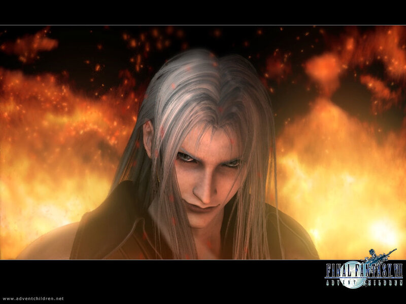 Sephiroth in flames