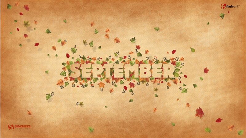 September Calendar Design — Brown