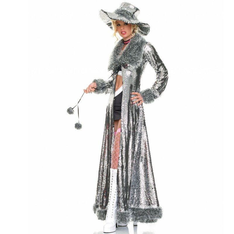sequined costume with hat