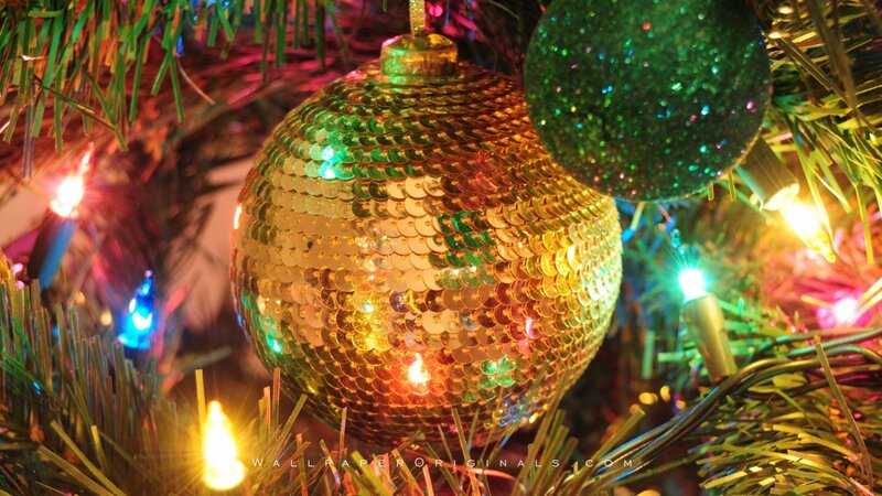 Sequined Ornament on Tree