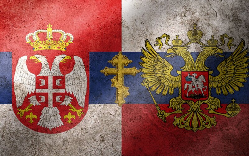 Serbia and Russia flag design