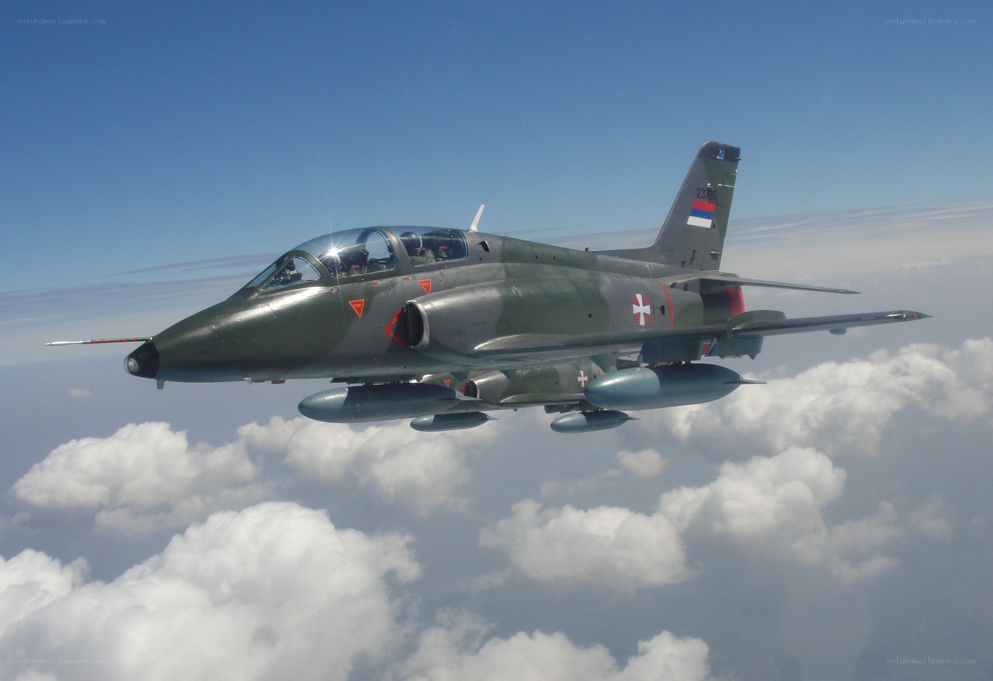 Serbian Air Force jet in flight