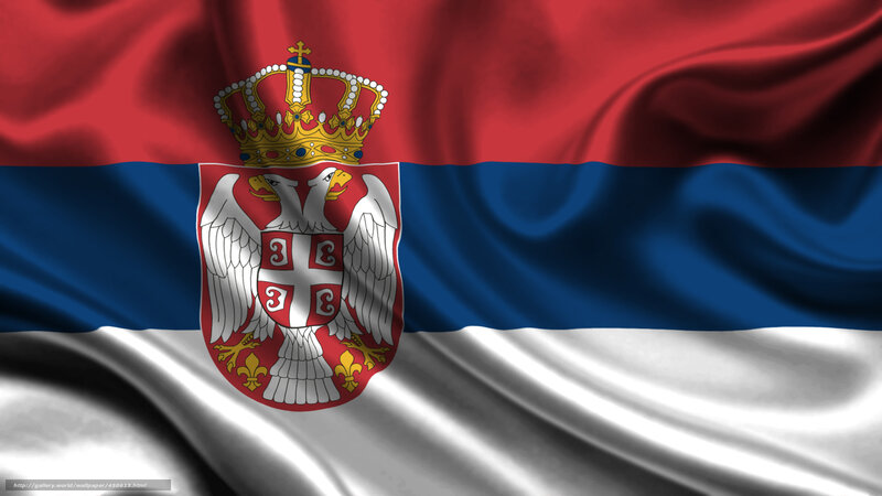 Serbian flag waving
