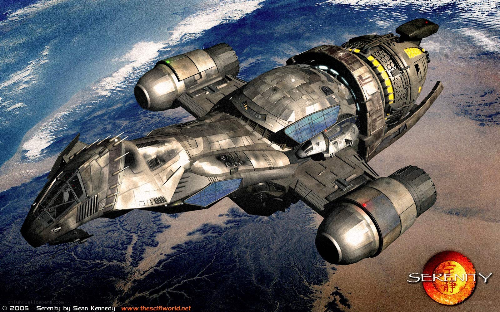 Serendipity spaceship in orbit