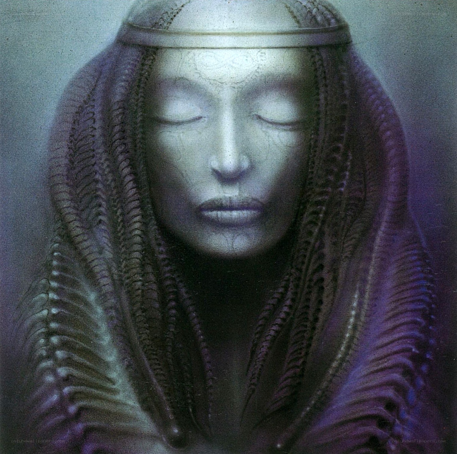 serene alien figure