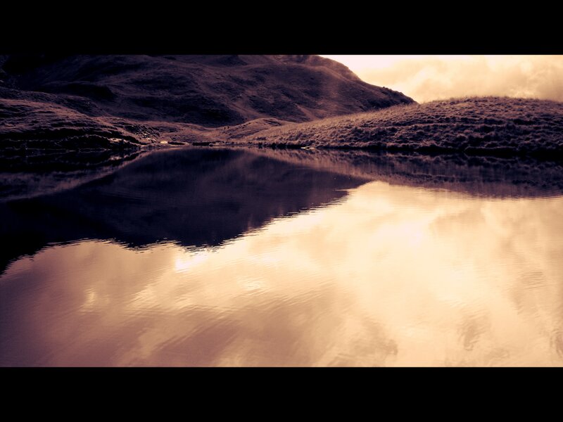 serene lake at golden hour