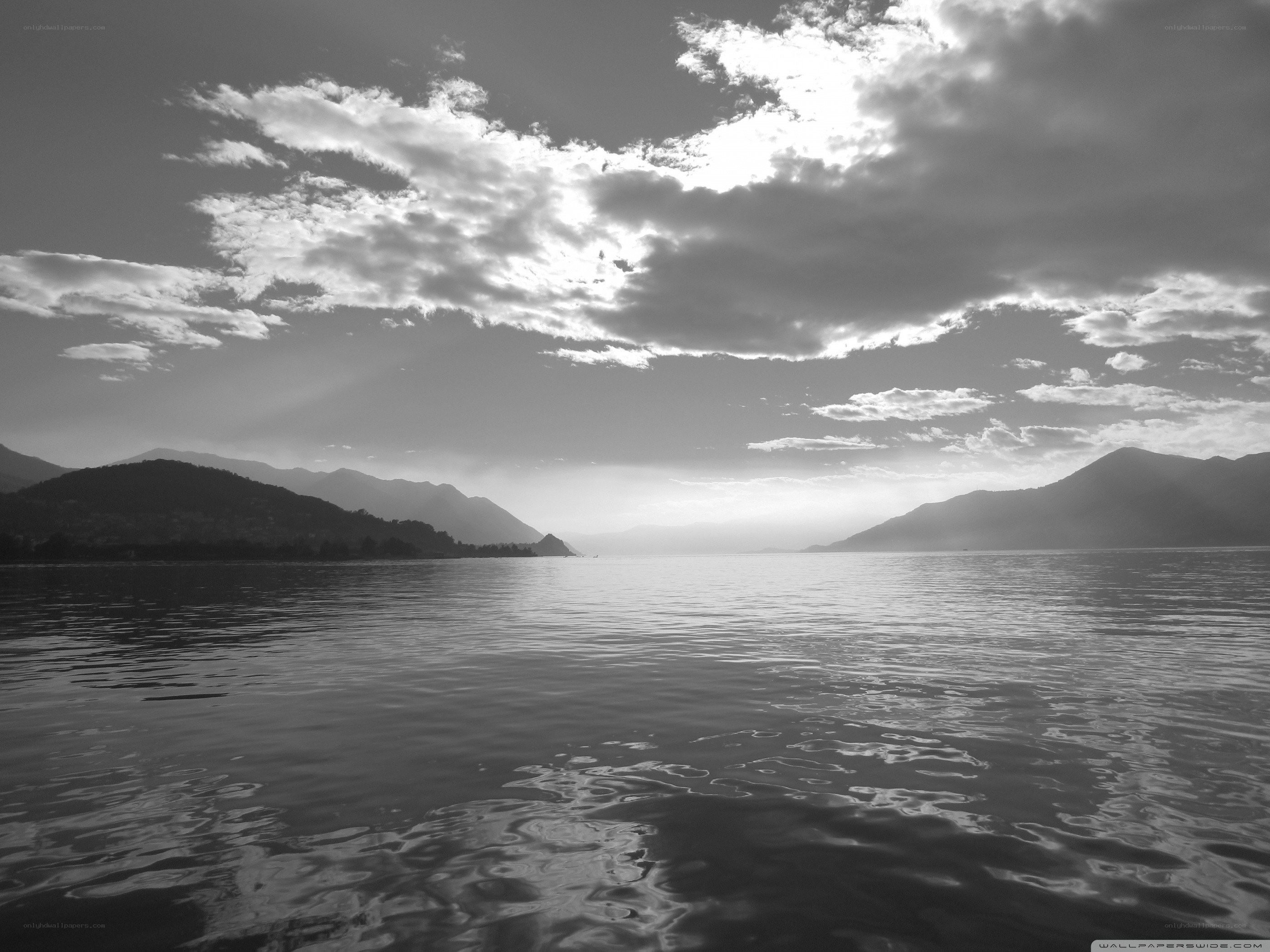 serene lake with mountains