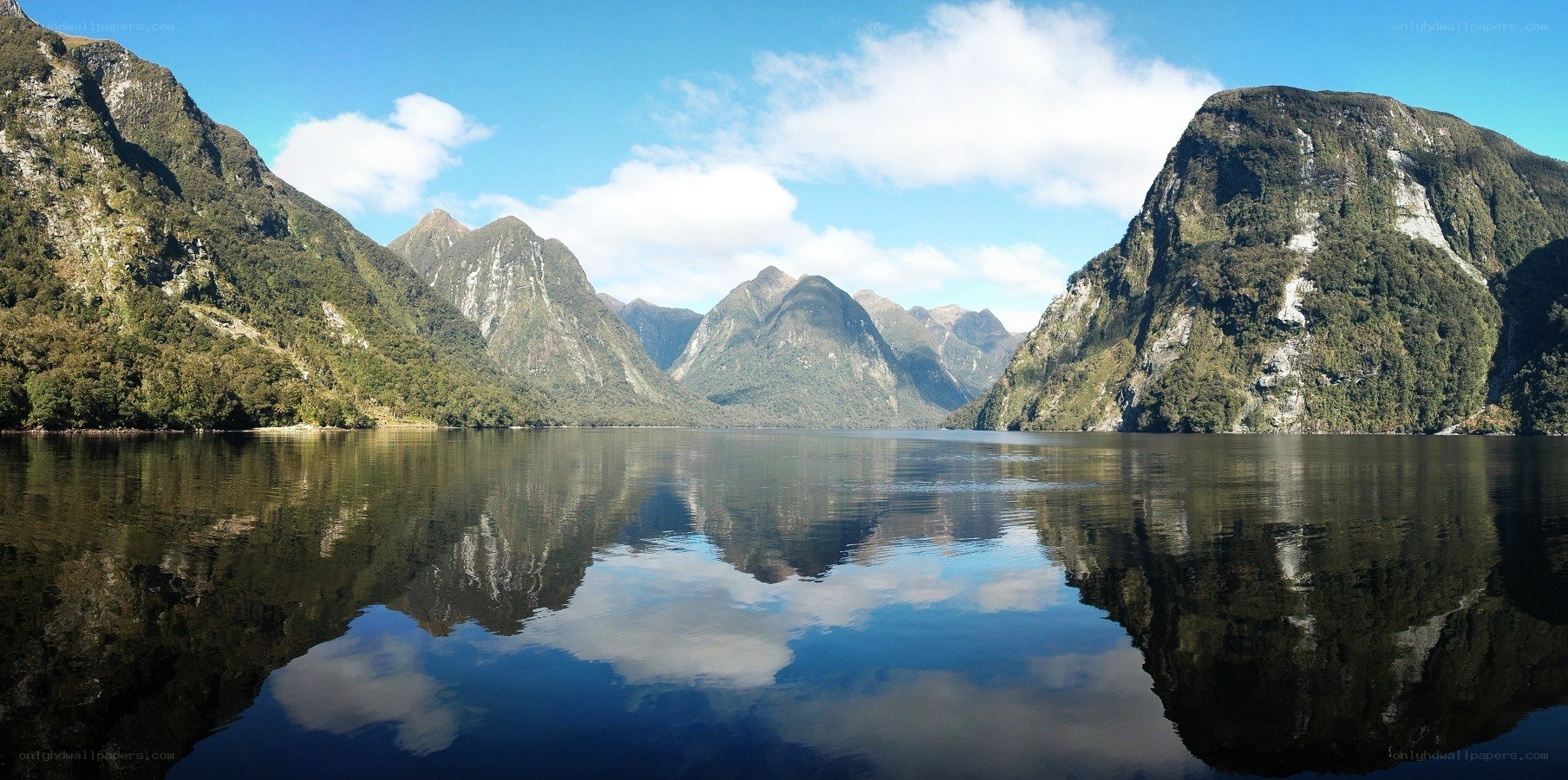 serene mountain lake reflection