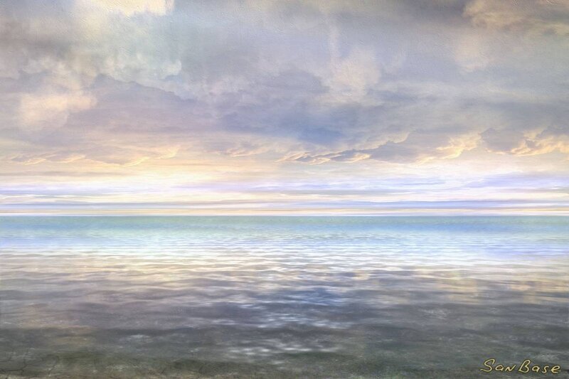 Serene ocean at dawn