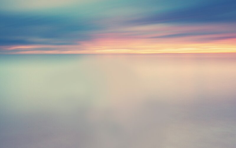 serene sunset over calm sea