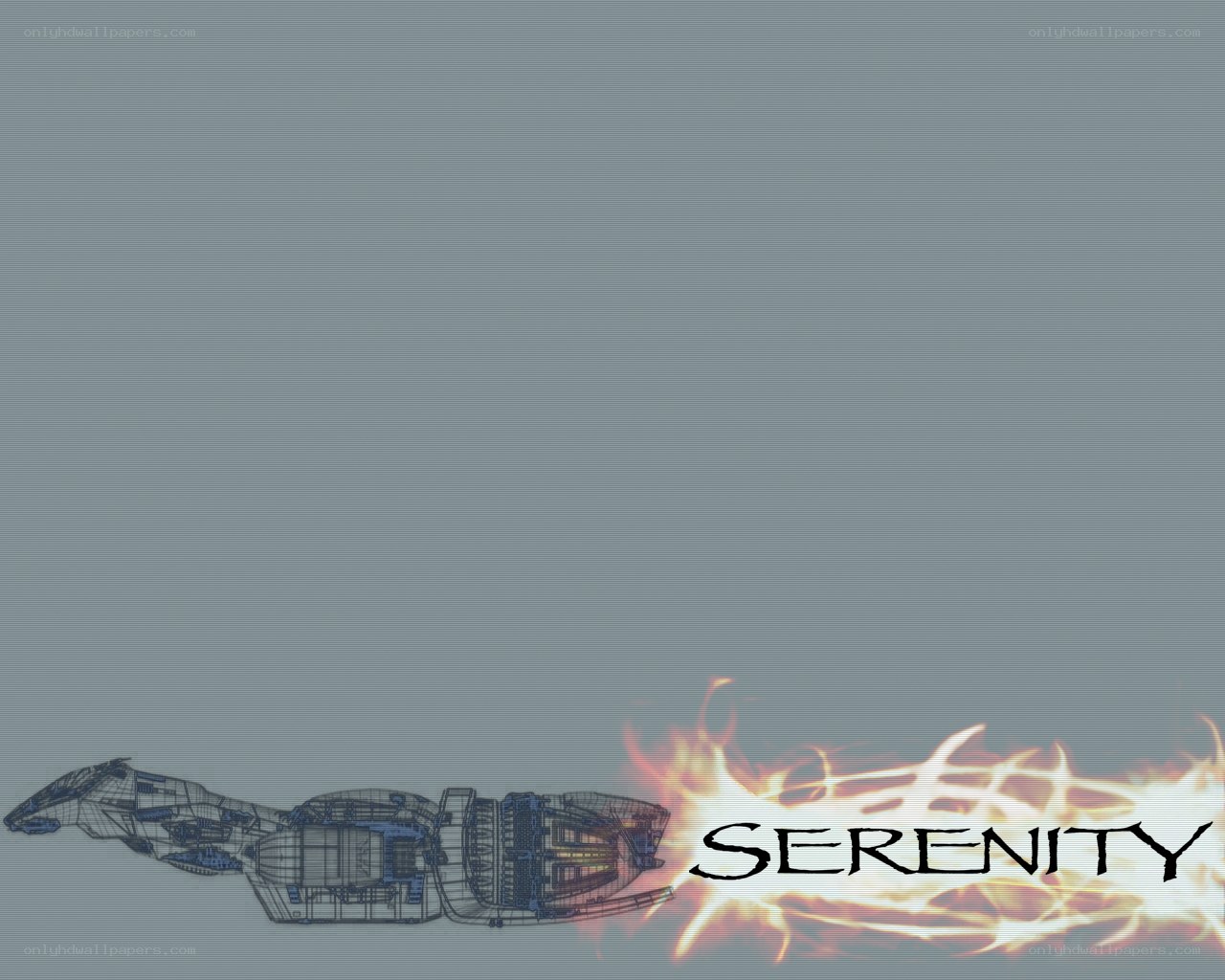 Serenity logo with wireframe