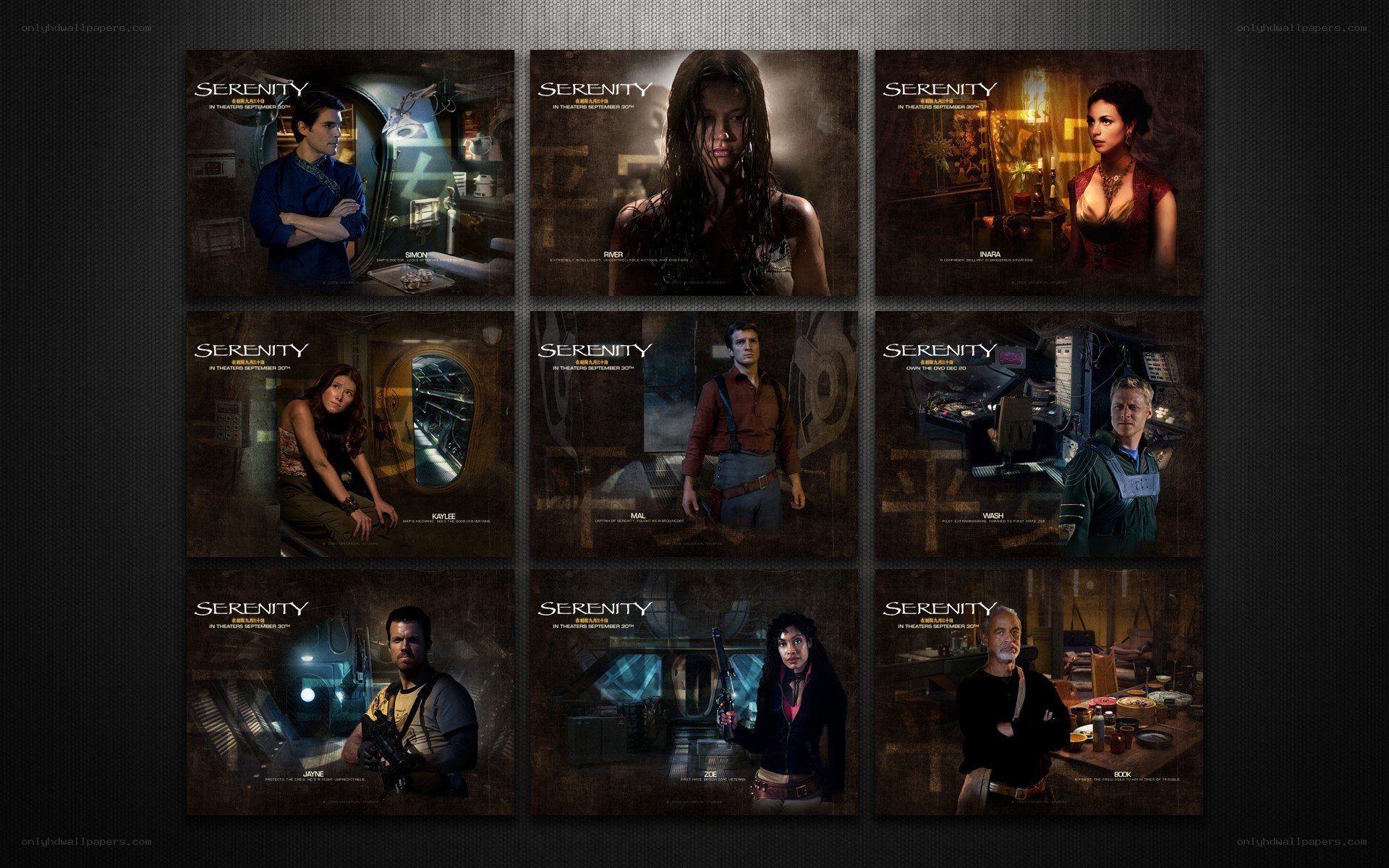 Serenity movie character posters