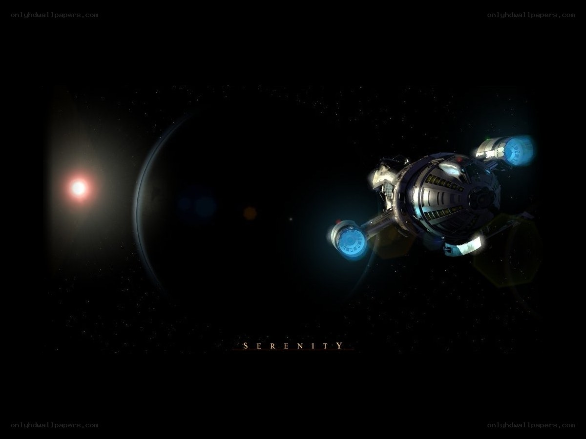Serenity spacecraft in space