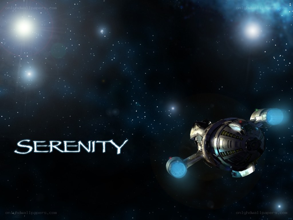 Serenity spaceship in space