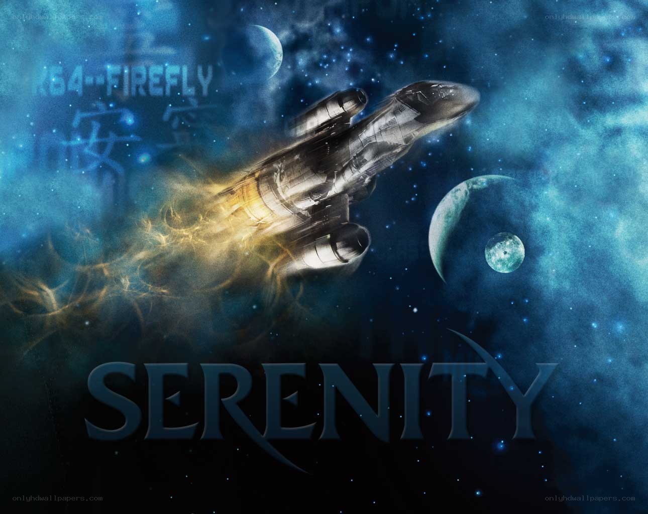 Serenity spaceship in space