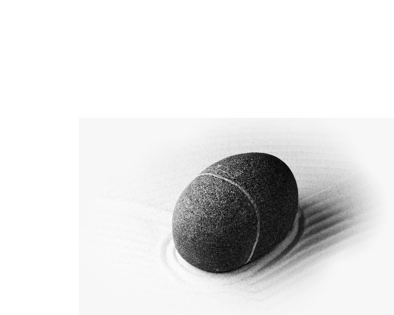 Serenity stone in sand