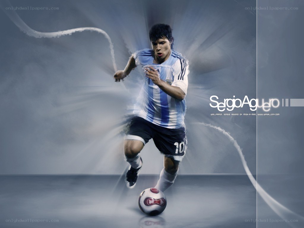 Sergio Agüero in action