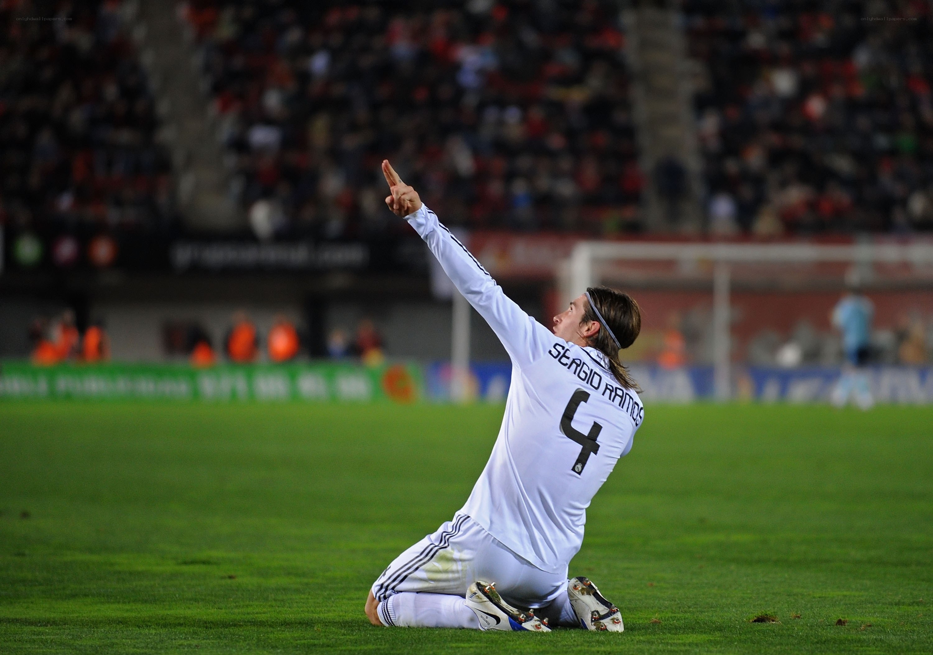 Sergio Ramos celebrates on field