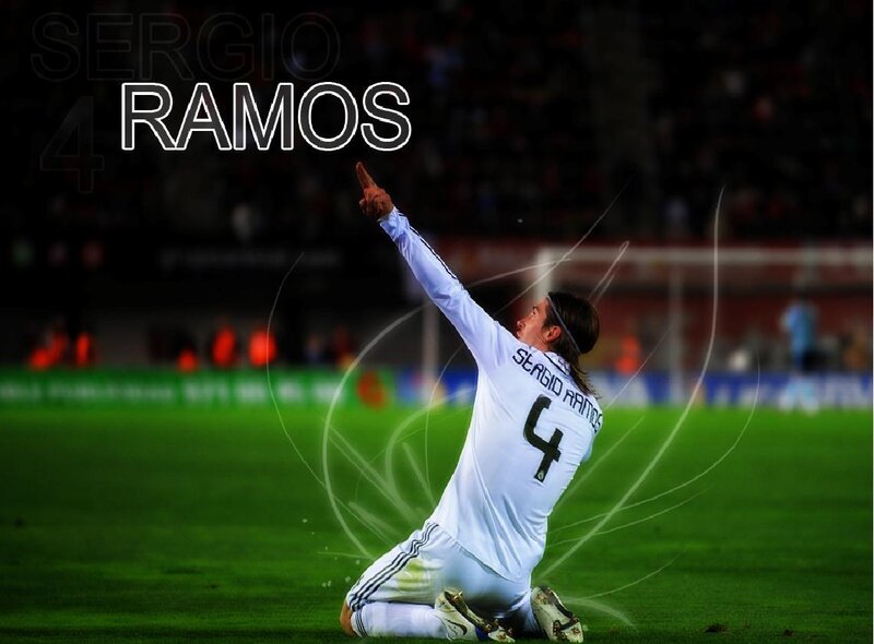 Sergio Ramos celebrating on field