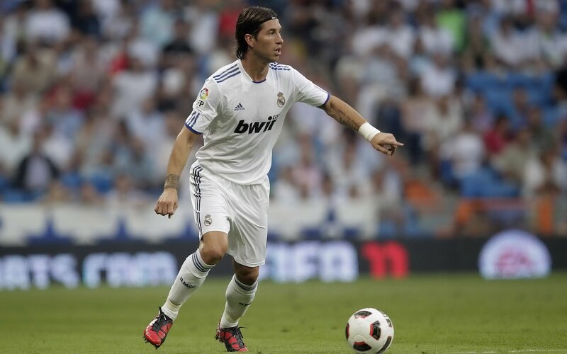 Sergio Ramos playing football