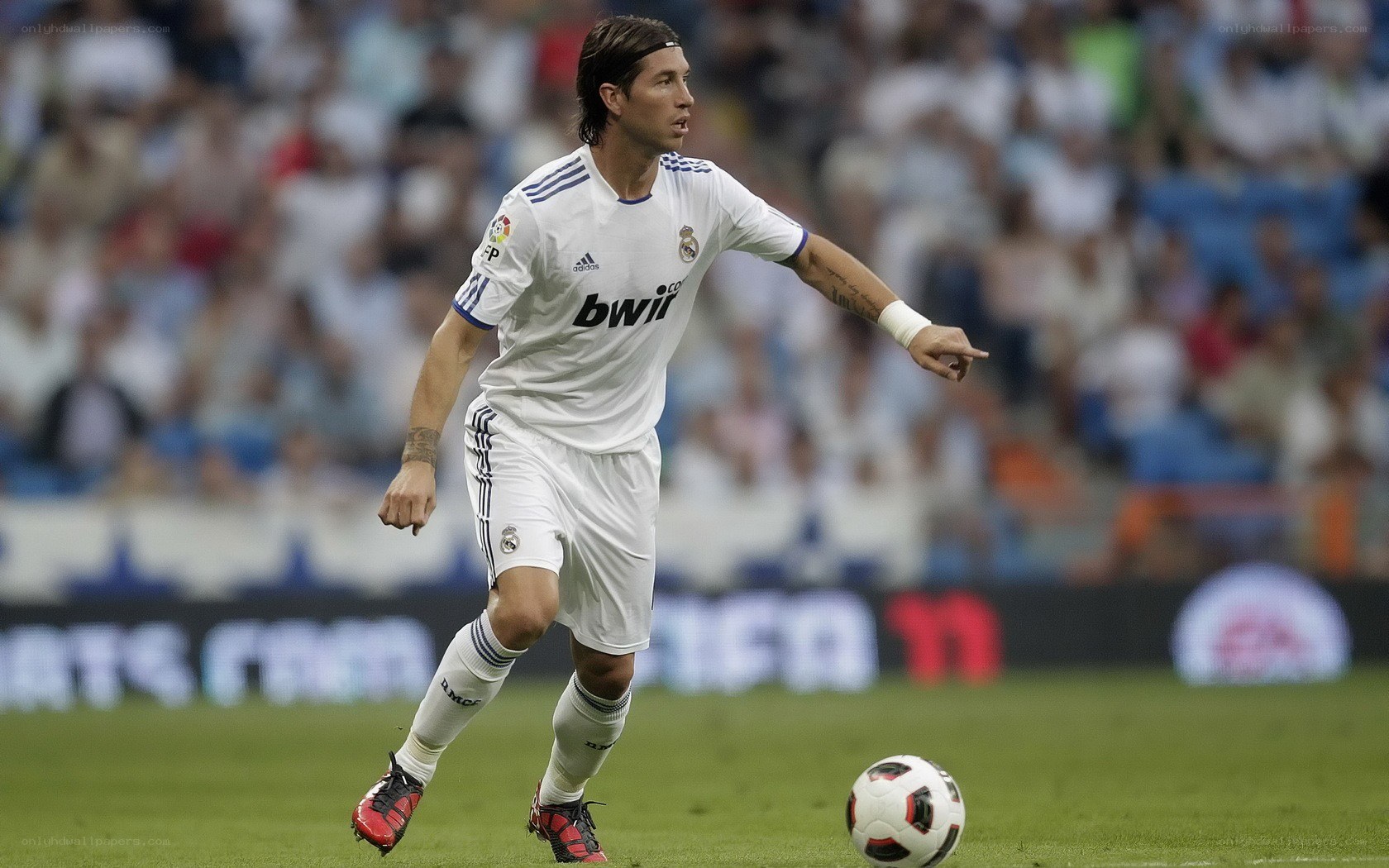 Sergio Ramos playing football