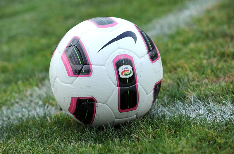 Serie A football on grass