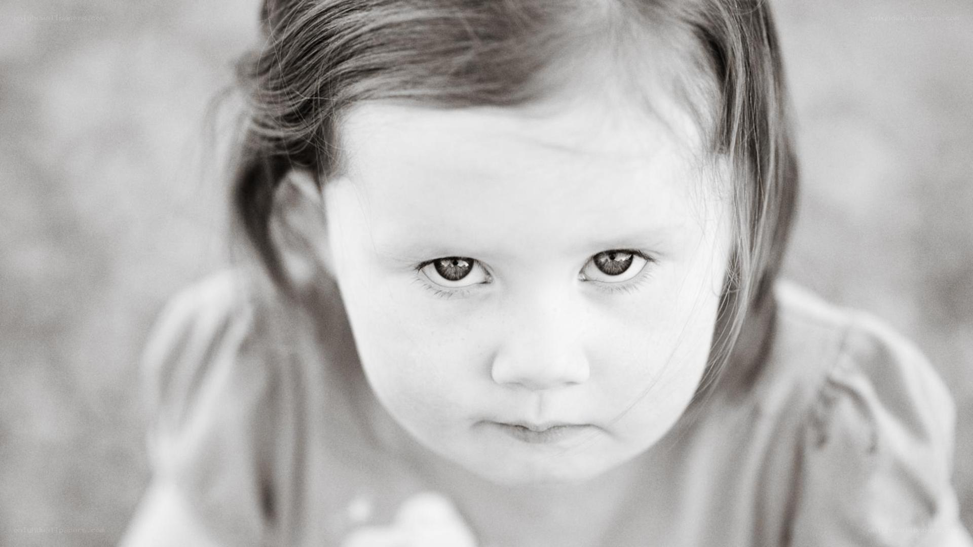 serious young girl portrait