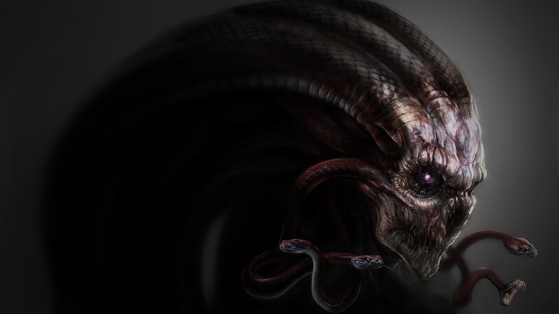 Serpentine Monster Head
