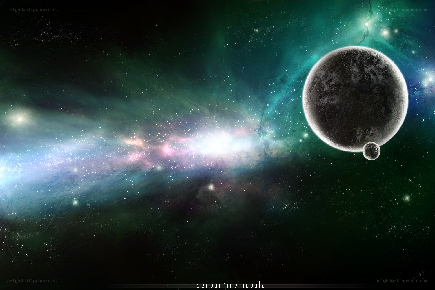 Serpentine Nebula Space Scene