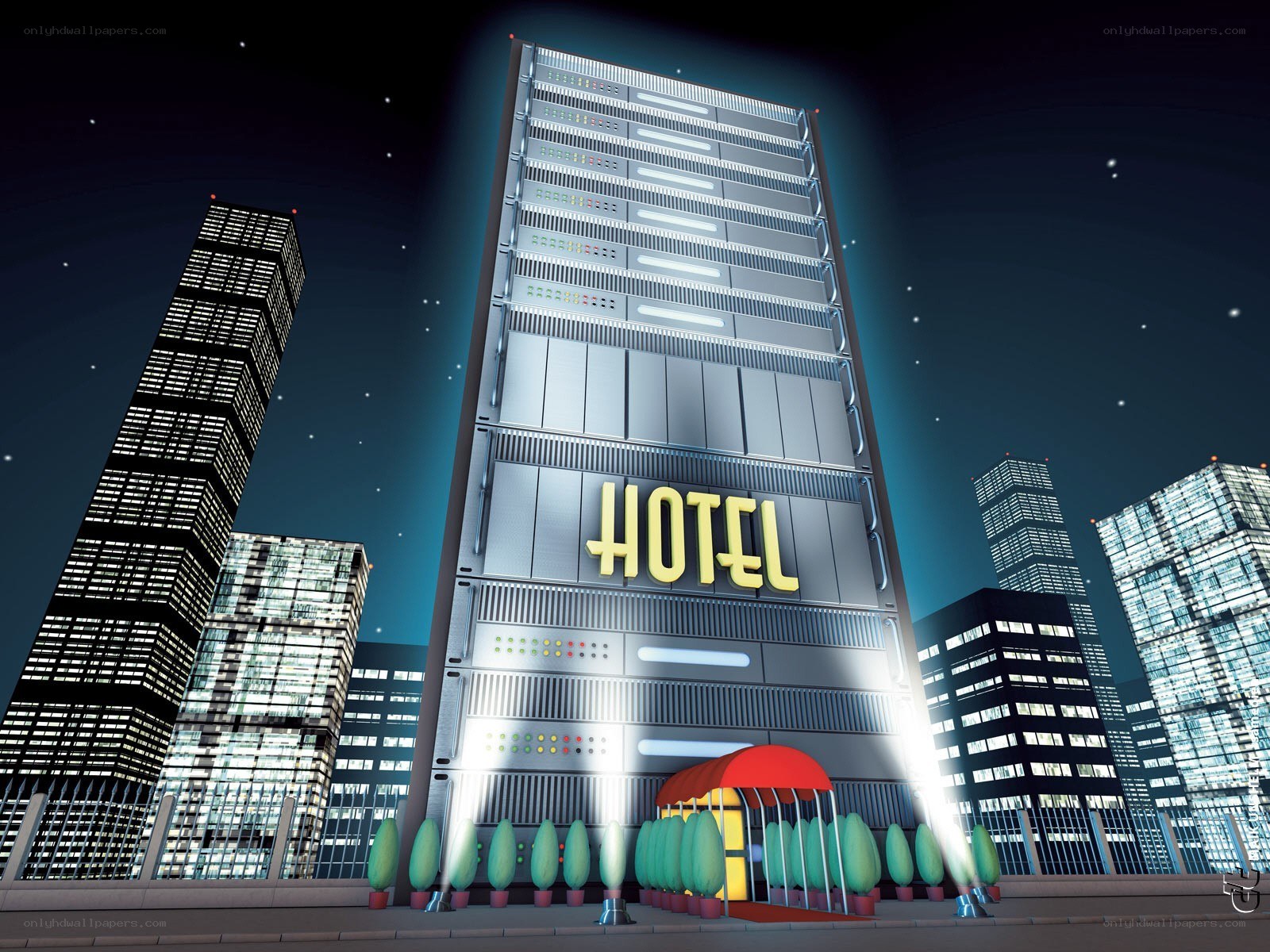 server hotel in city