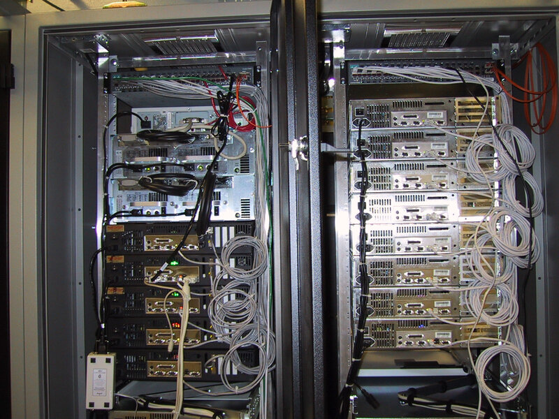 Server Rack Interior — Gray