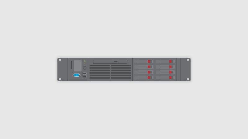Server Rack Unit — Gray