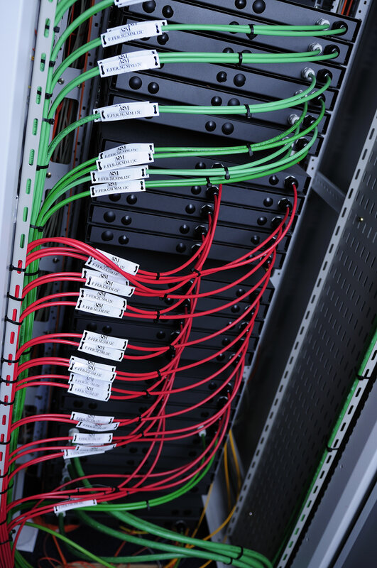 Server Rack with Cables — Black