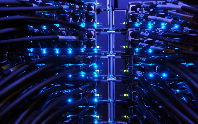 Server Rack with Cables