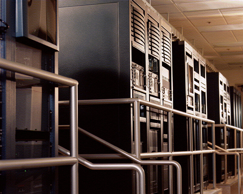 server racks in a data center