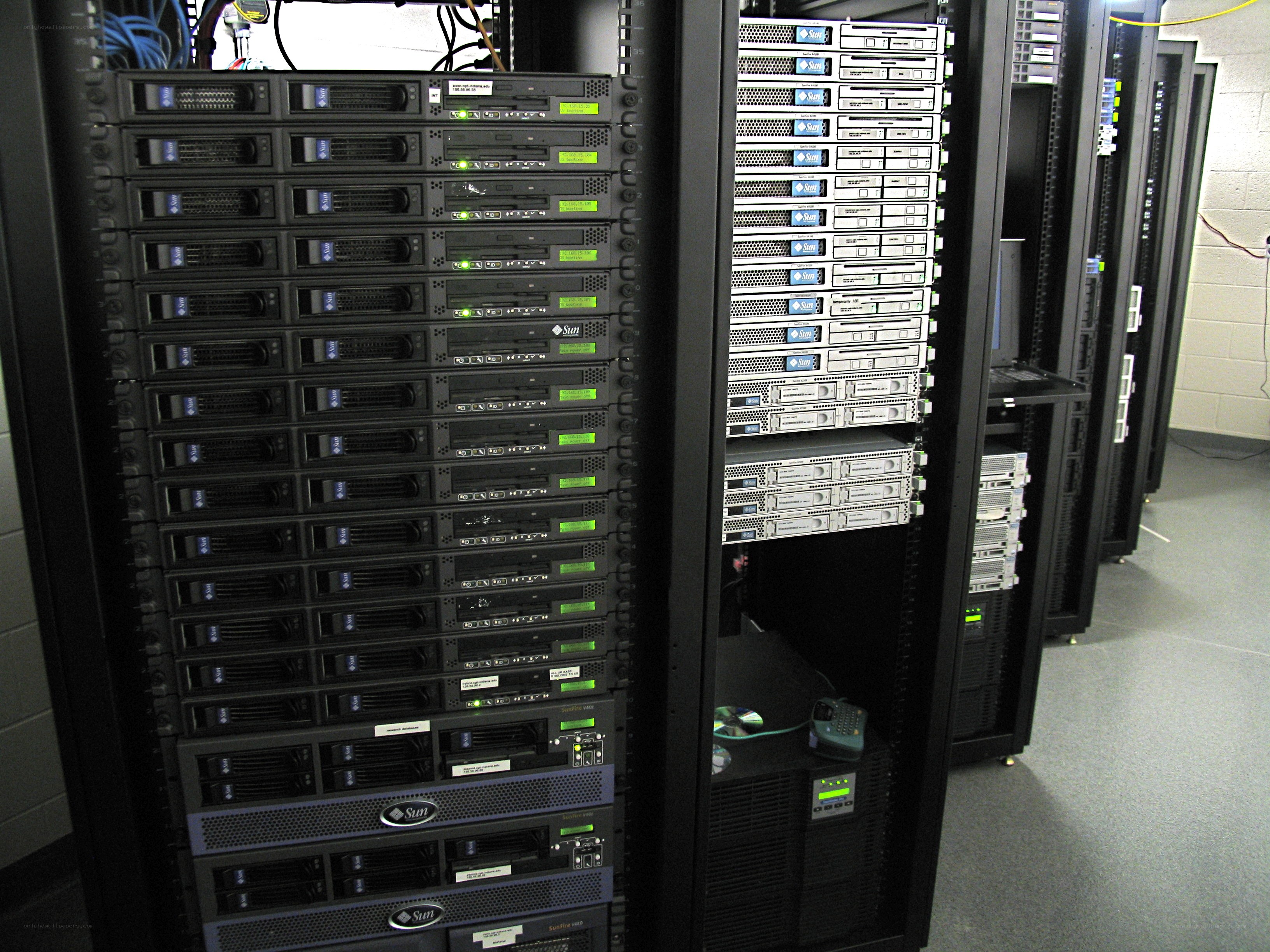 server racks in data center