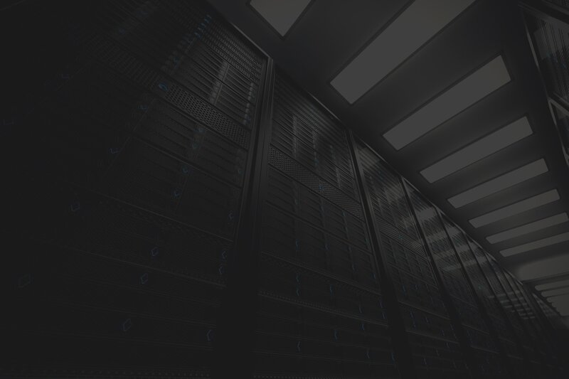 Server Racks in Data Center — Black, Dark, Photograph, Lights