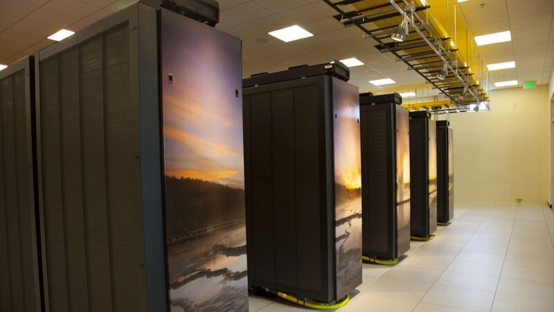 Server Racks in Data Center — Black, Functional, Night, Photograph