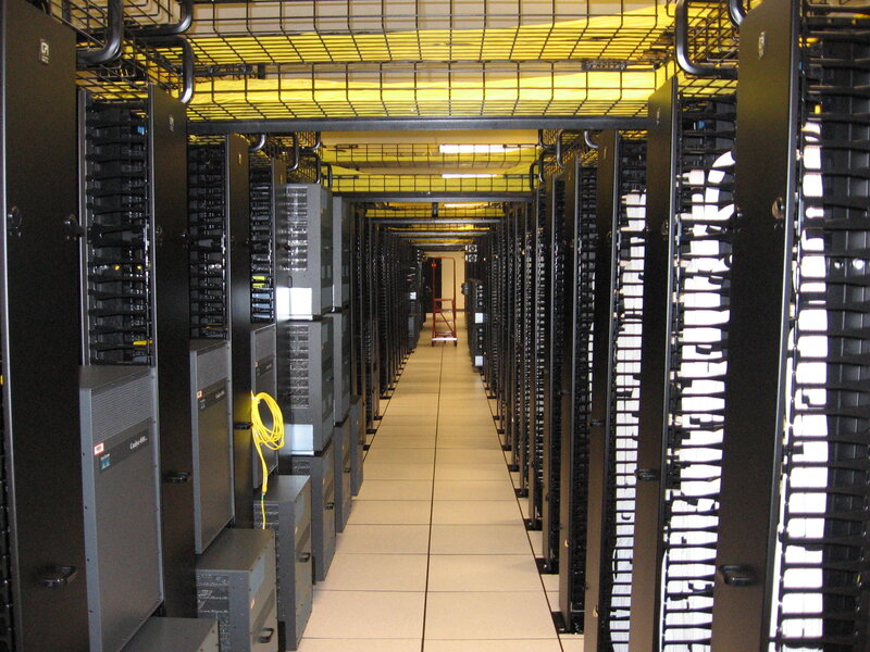 Server Racks in Data Center — Black, Functional