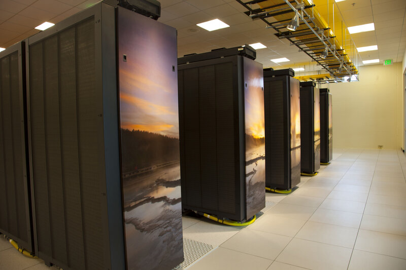 Server Racks in Data Center — Black, Neutral, Sunset