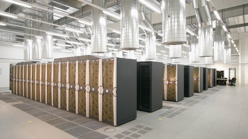 Server Racks in Data Center — Gray, Neutral